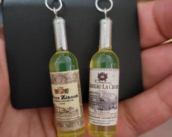Wine bottle earrings