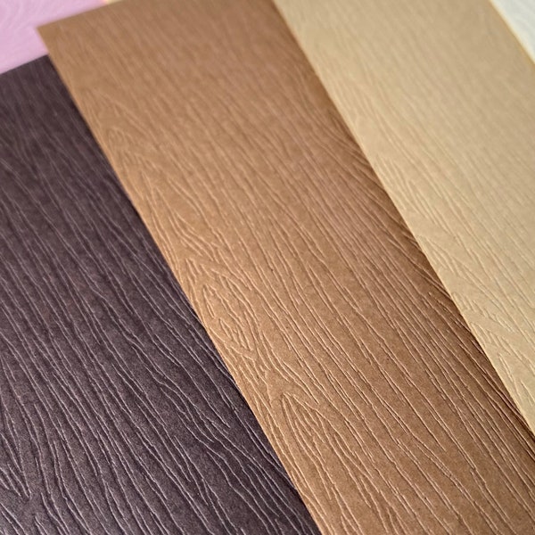 Wood-Grain Texture Paper Pack | A4 | Decorative Paper | Paper Craft