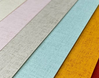 Japanese Canvas Texture Paper | 13 sheets | Craft Paper | A4 | Decoration