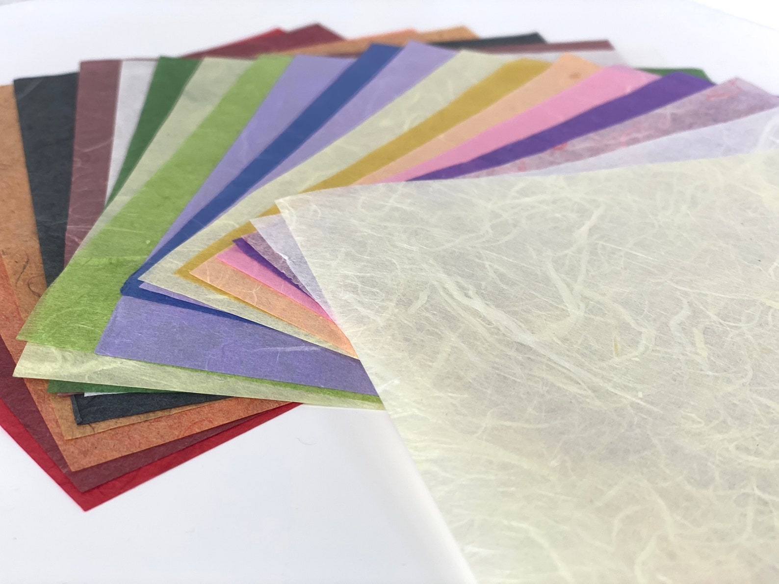 21 sheets Japanese Silk Tissue Washi Paper Pack 15 x 15 cm Etsy