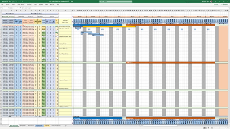 Upgrades FREE Project Management Templates Waterfall Project Planner ...