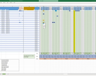 Project Management Templates - Editable Excel Spreadsheet log for Annual and Sickness Leave Tracking
