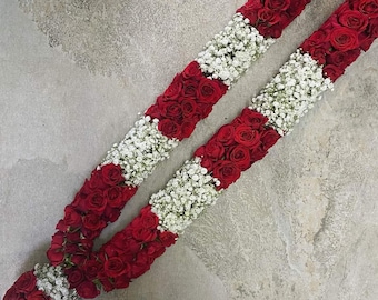 Fresh Flower Wedding Mala Necklace | South Asian Varmala Jaimala Ceremony Garland