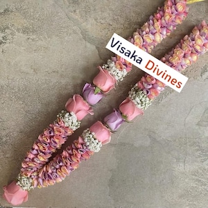 FRESH WEDDING GARLAND - Pink Rose Jaimala, Wedding Garland, Wedding Flower, Real Flower Haar, Wedding Haar, Indian Wedding Haar, Haar Mala