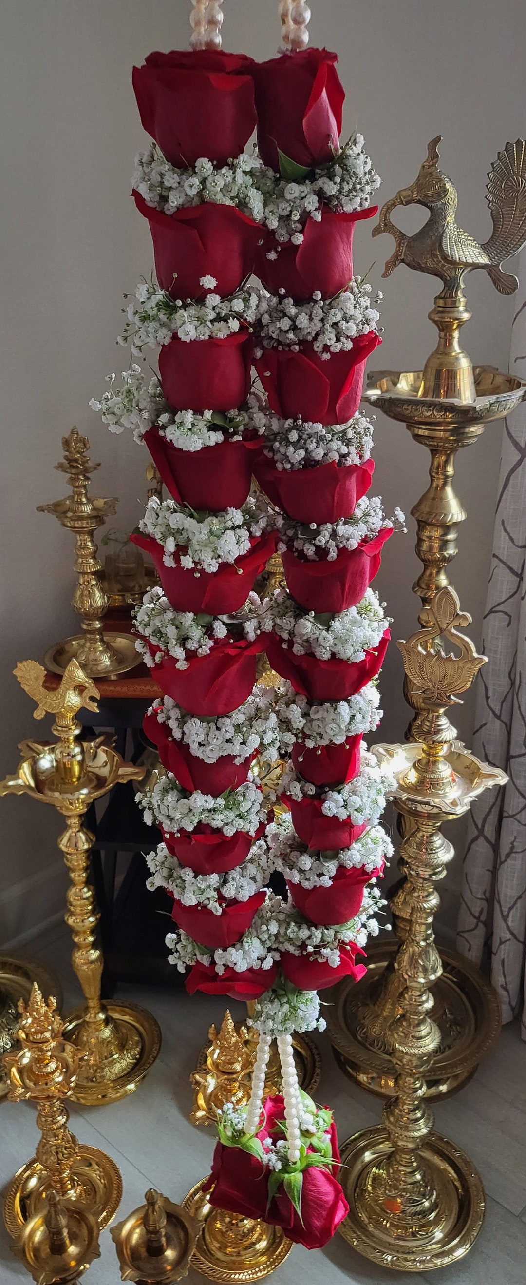 FRESH ROSE GARLAND Fresh Flower Haar Wedding Garland Wedding Flower Real Flower Haar Wedding Haar Indian Wedding Haar Haar Mala Gift Etsy