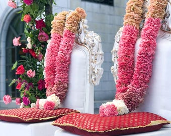 Fresh Carnation Indian Garland: Bridal Varmala Malai Wedding Decor