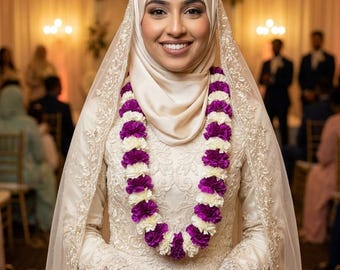 Fresh Carnation Garland | Graduation Lei, Nikkah Wedding Mala