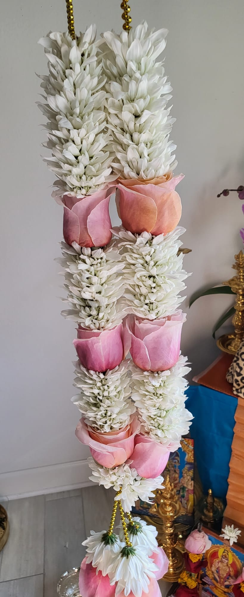 FRESH FLOWER GARLAND Fresh Flower Haar, Real Flower Garland, Wedding