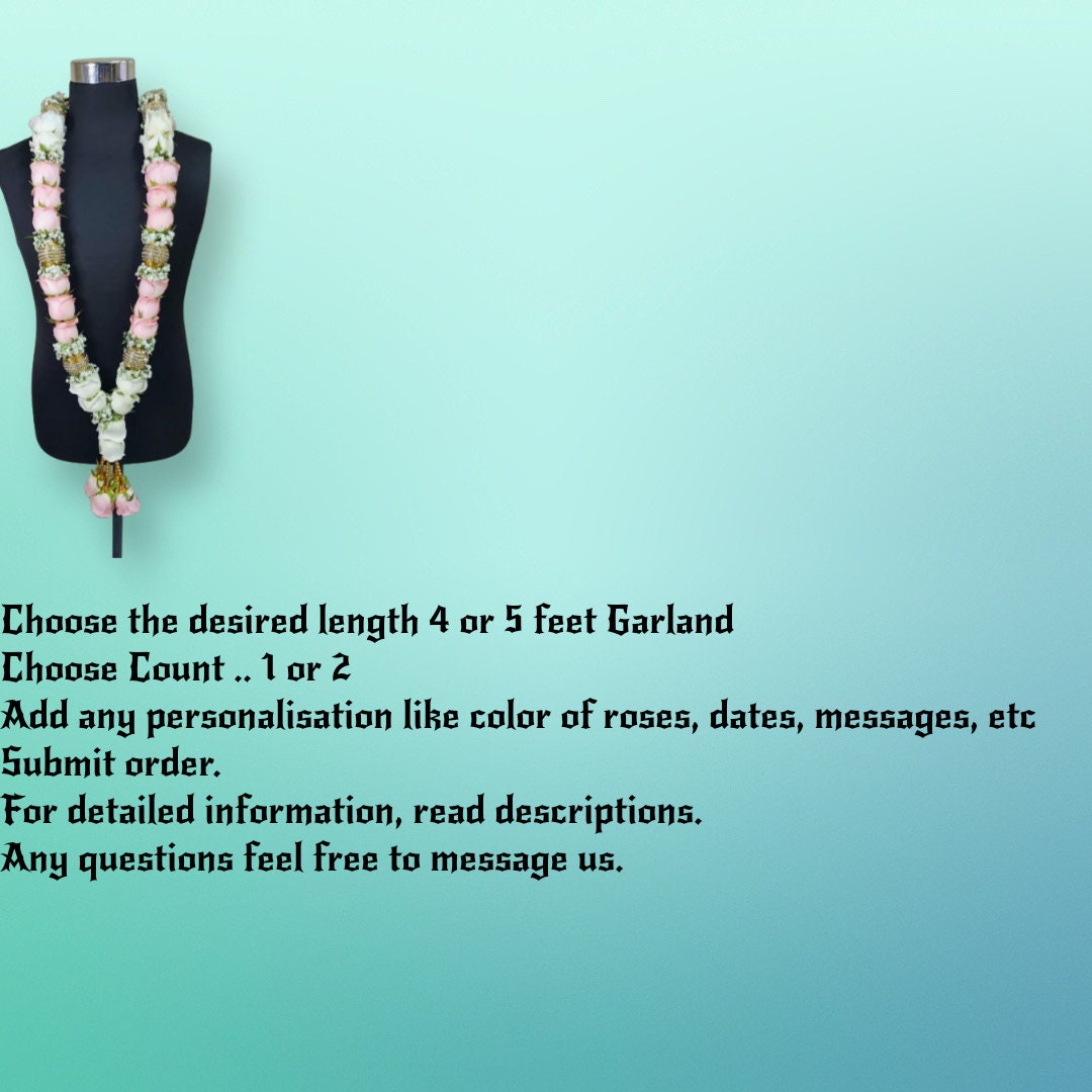 Fresh Flower Rose Garland Indian Nepali Wedding Garland / Etsy