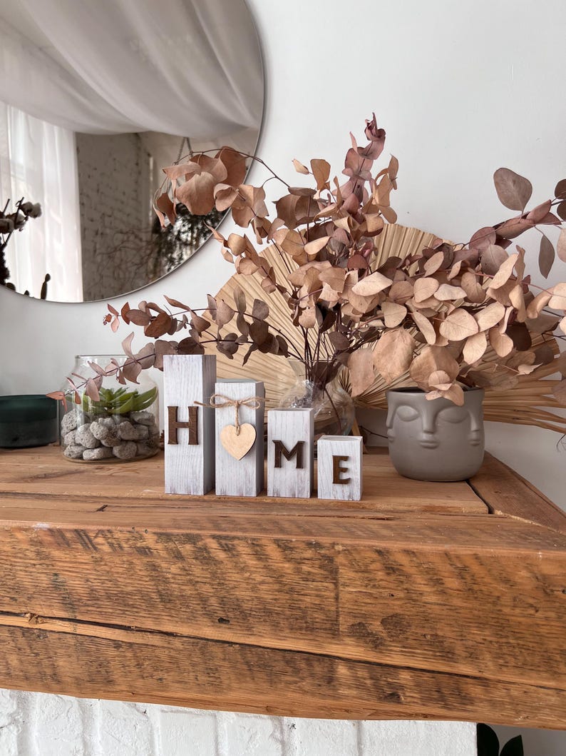 Set of Candle Holders, Set of Wooden Candle Holders, Decorative Wooden ...