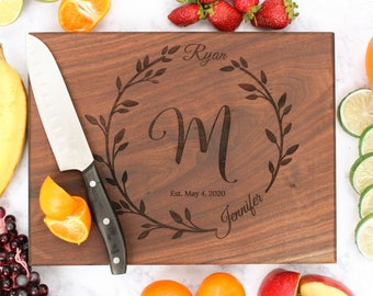 Custom Wood Cutting Board - Anniversary Gift - Bride Gift