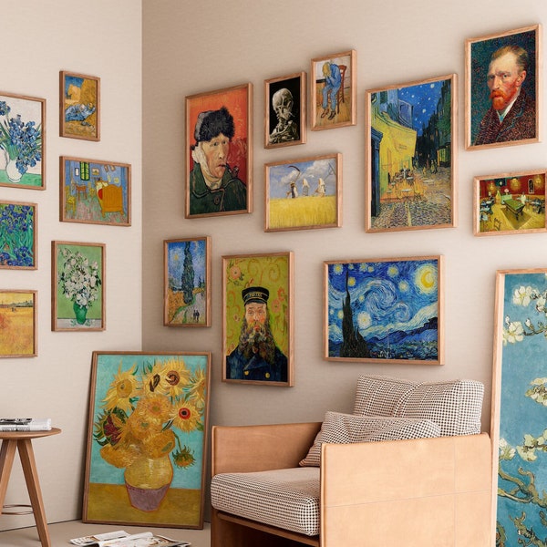 Set of 130+Van Gogh Digital Art Prints XIX Century Post-Impressionist Masterpieces Instant Download Affordable and High Quality Wall Art