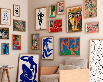 Set of 50 Matisse Prints Digital Downloads - Mid Century Modern Art