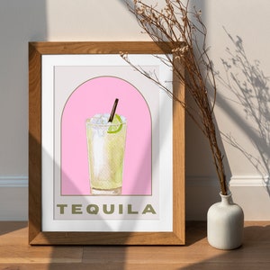 Aesthetic Tequila Art: Unique Digital Download for Room Decor image 1