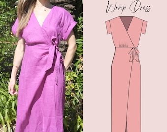 Floral Wrap Dress Sewing Pattern | Sizes 2XS-3XL | DIY Picnic Vibes