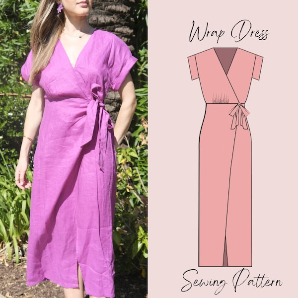 Floral Wrap Dress Sewing Pattern | Sizes 2XS-3XL | DIY Picnic Vibes