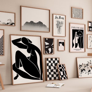 1000 Black and White Printable Art Designs Matisse Inspired Gallery Art ...