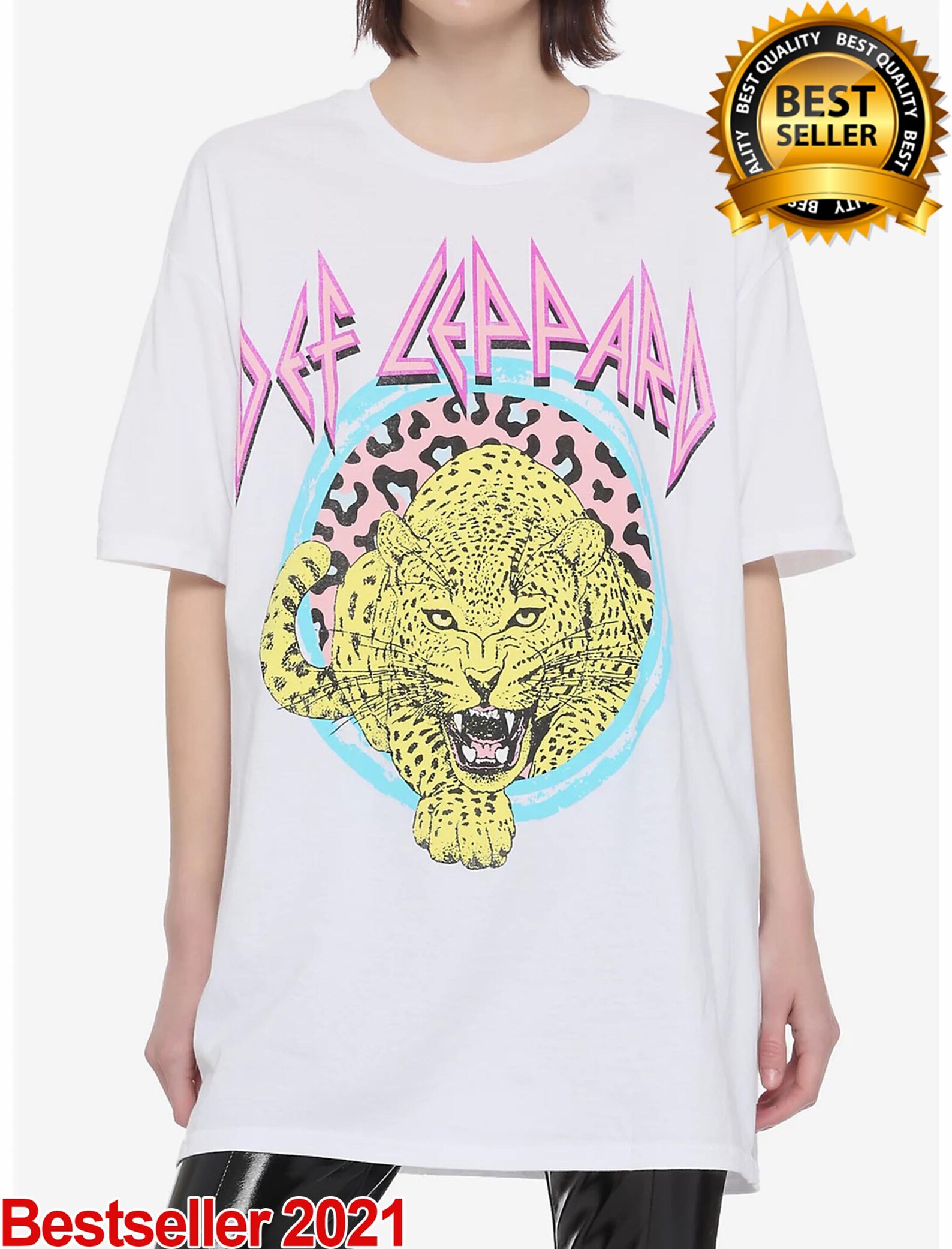 Vintage Def Leppard Neon Leopard Shirt Rock Band Shirt Etsy