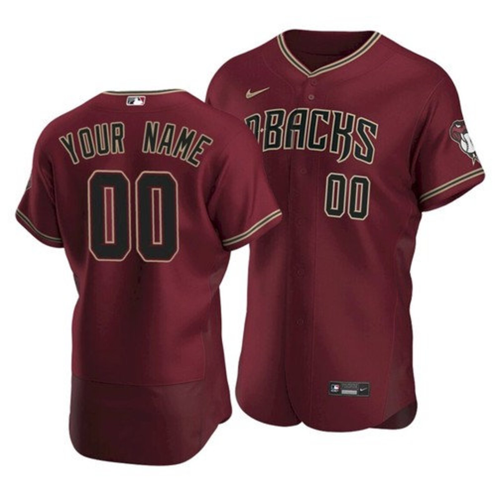 Arizona Diamondbacks Custom Crimson 2021 Alternate Player Etsy