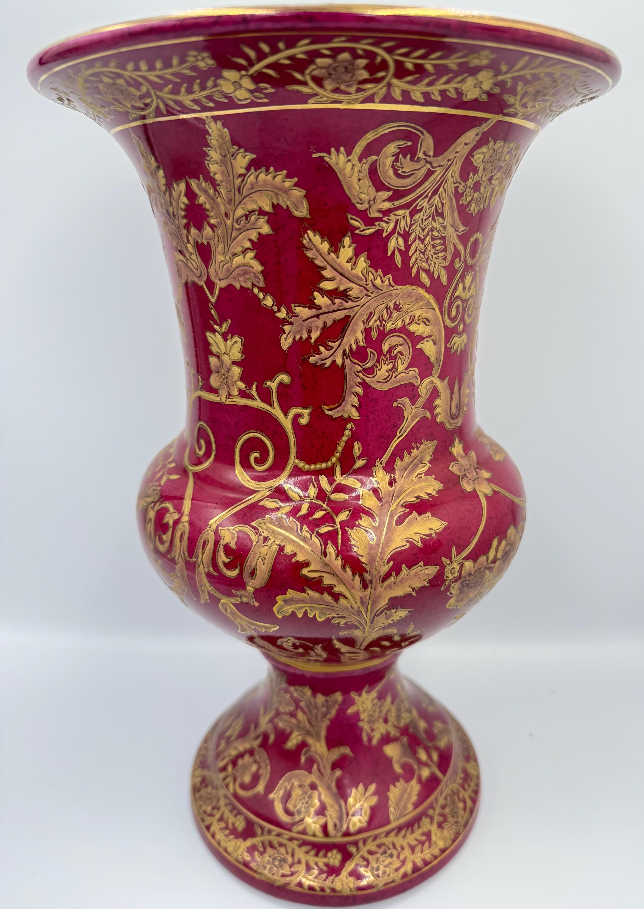 Ceramic vase burgundy vintage - Etsy 日本