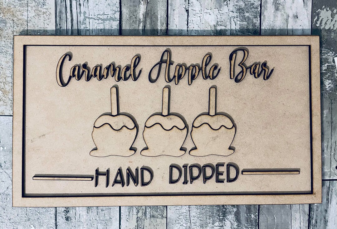 Caramel Apple Bar Sign DIY Kit - Etsy