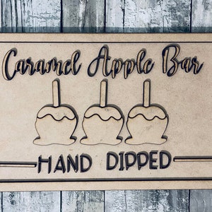 Caramel Apple Bar Sign DIY Kit - Etsy