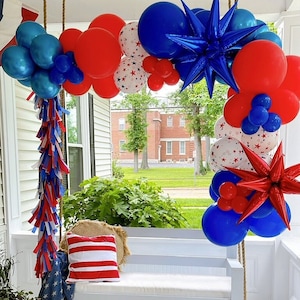 Patriotic 4th of July Red White and Blue  DIY Balloon Garland Kit