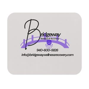 Bridgeway Wellness & Recovery Logo Mouse Pad | Office Desk Accessory