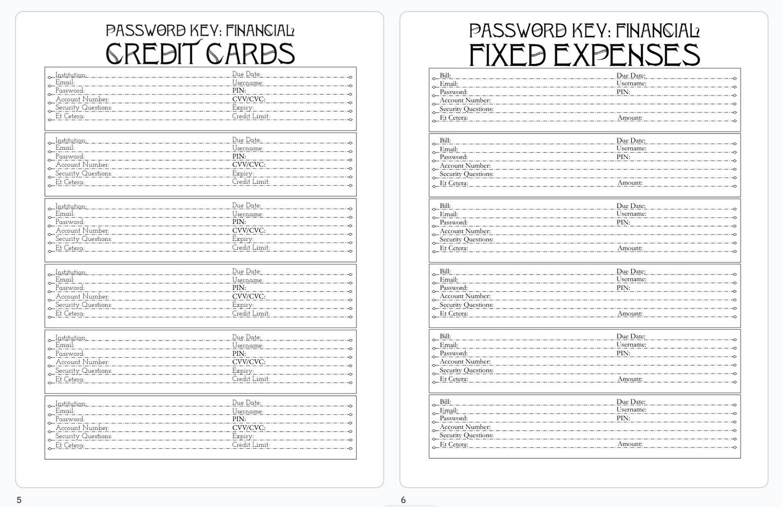 Password Key, Log, Chart, Tracker, A4, Letter, Keep Passwords Safe ...