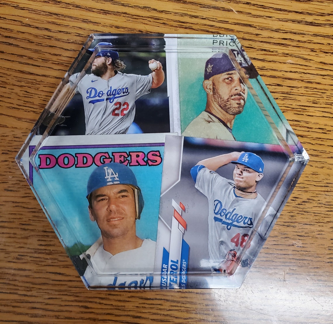 Baseball Card Coasters Dodgers Set of 4 Etsy