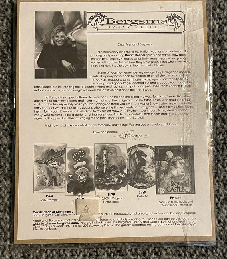 Art Print/ American Artist, Jody Bergsma Numbered Print Something