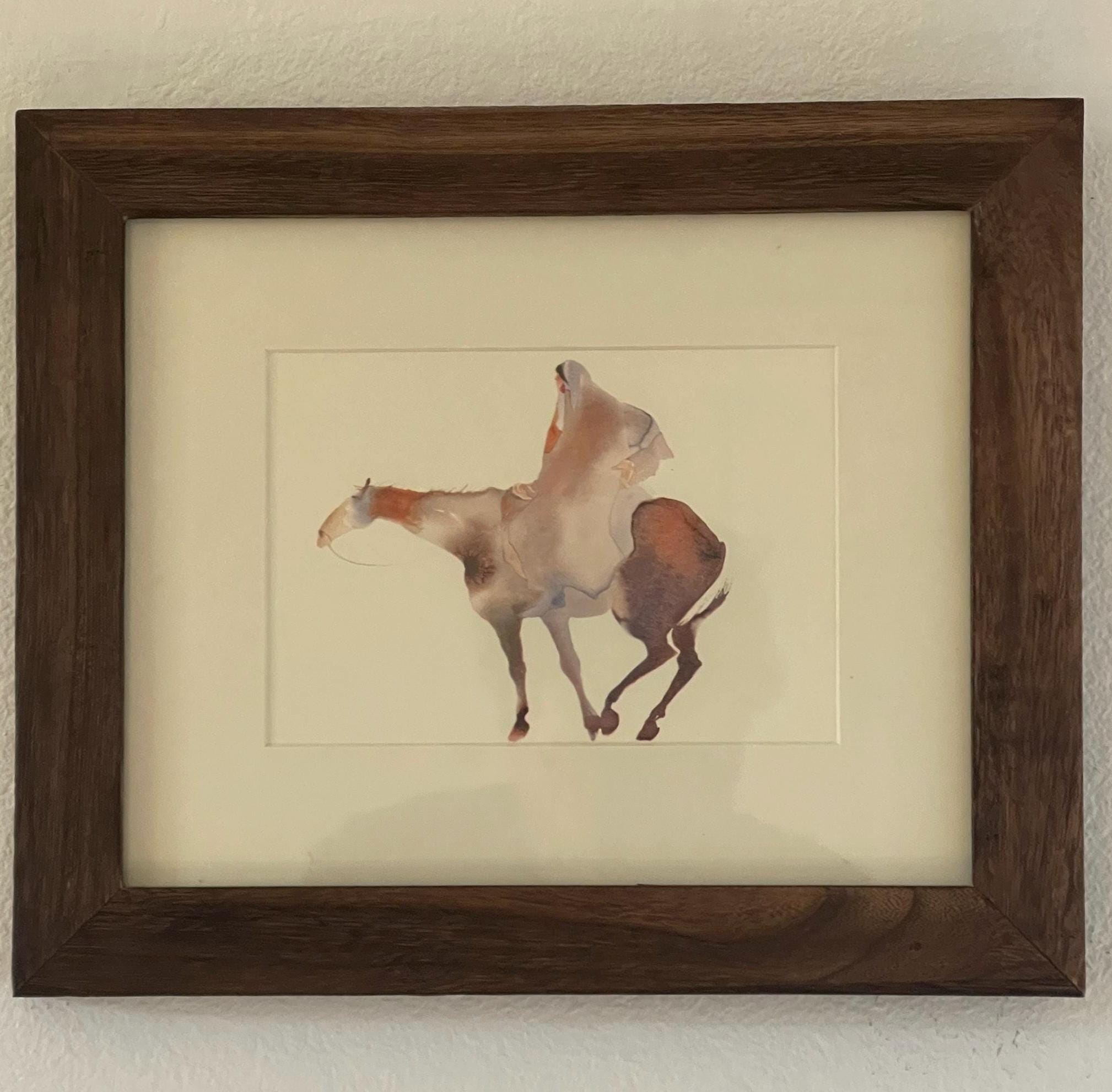 Art Litho Print “Woman who Watches” Carol Griggs Native American Art Cards / Portland OR Framed New 8x10