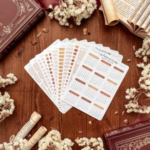 Set de 10 grandes planches de stickers organisation - couleurs automnales