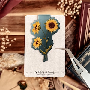 Marque-page magnétique tournesol