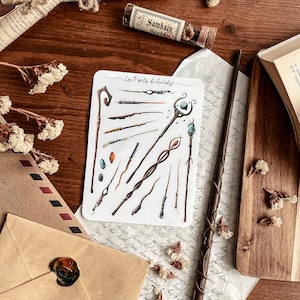 Planche de baguettes et bâtons magiques