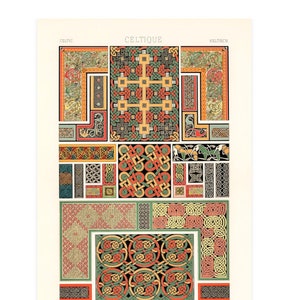 Celtique Print, Albert Racinet,L&#39;ornement Polychrome , Celtic Print - 35 Different sizes to choose from