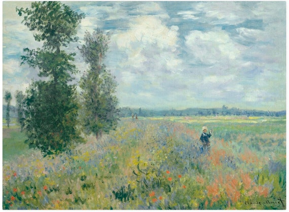 Antique Replica Field of Poppies Art Print Antique Replica Field of Poppies Art Print