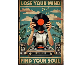 Lose Your Mind and Find Your Soul Print, Wellness Print, WellbeingPrint, Be Kind to Your Mind Poster Framed or Unframed, A5 to A0