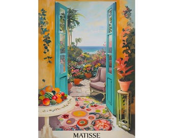 Henri Matisse Exhibition Print, Matisse Print, Matisse Minimalist  Print, Framed or Unframed, A5 to A0, Matisse