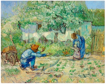 Impresión de Primeros Pasos de Van Gogh, Impresión de Van Gogh, Impresión de Primeros Pasos, Impresión Vintage - 35 tamaños diferentes para elegir