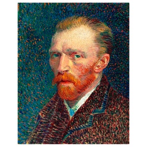 Van Gogh Self Portrait  Print, Van Gogh Print, Self Portrait Print, Vintage Print - 35 Different sizes to choose from