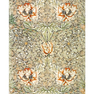 Vintage William Morris Honeysuckle Pattern Print, William Morris Print, Honeysuckle Pattern Print, William Morris
