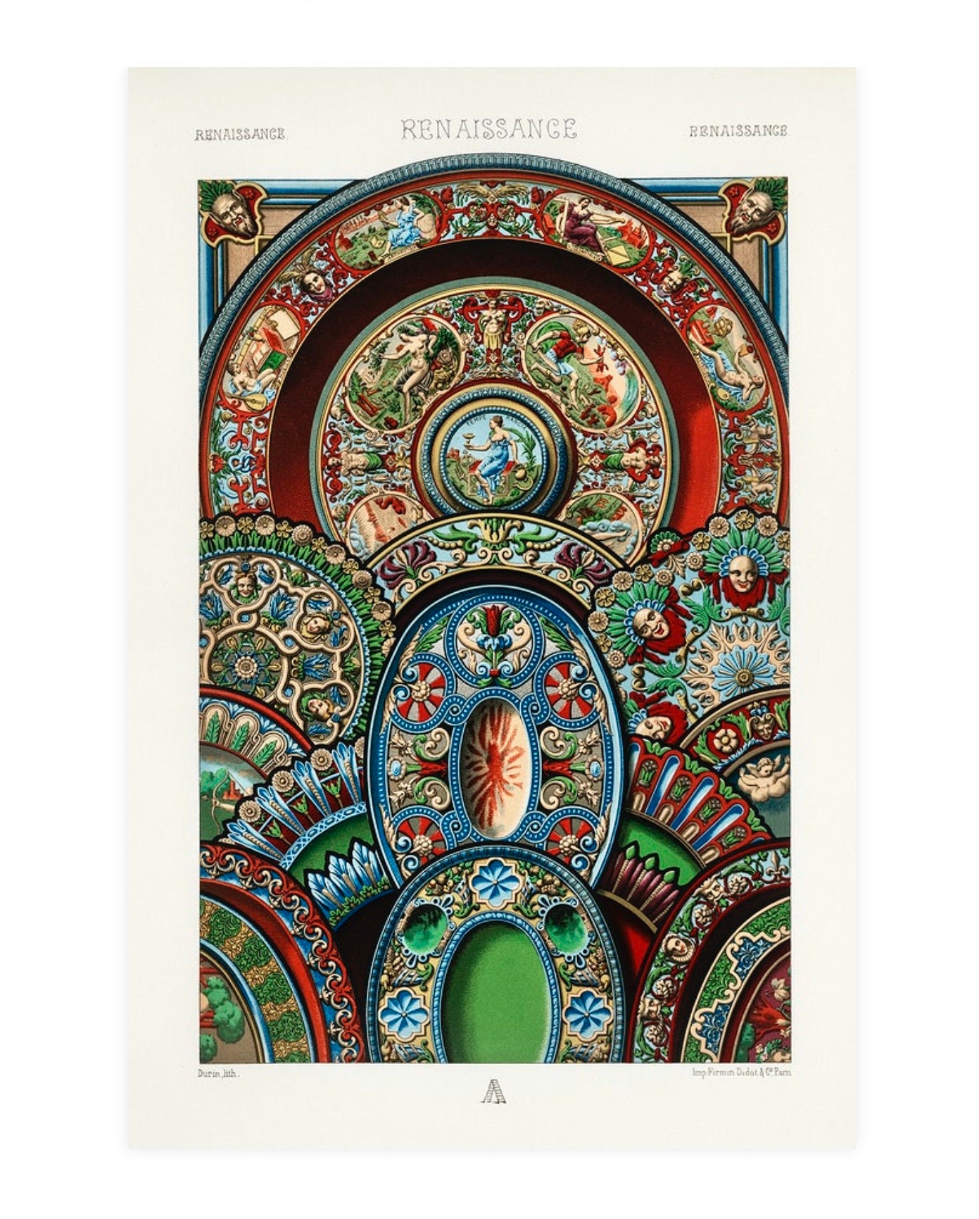 Renaissance Print, Albert Racinet,l'ornement Polychrome , Renaissance ...