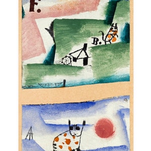 Paul Klee, Tomcat&#39;s Turf Print, Paul Klee Print, Abstract Print - 35 Different sizes to choose from