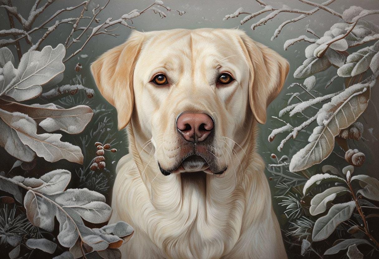 Vivid Labrador Print, Labrador Print, Labrador Poster, Framed or ...