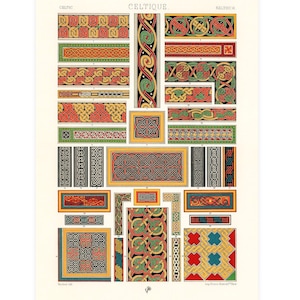Celtique Print, Albert Racinet,L&#39;ornement Polychrome , Celtic Print - 35 Different sizes to choose from