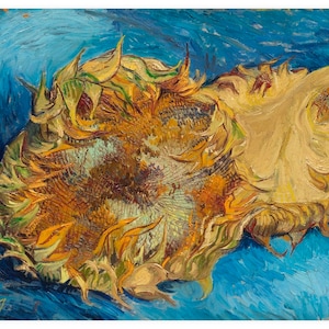 Van Gogh-zonnebloemenprint, Van Gogh-print, zonnebloemenprint, vintage print - 35 verschillende maten om uit te kiezen