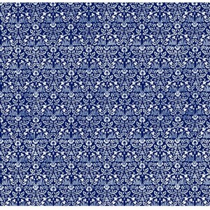 Vintage William Morris Eyebright Cotton Block Pattern Print, William Morris Print, Eyebright Cotton Block Pattern Print, William Morris