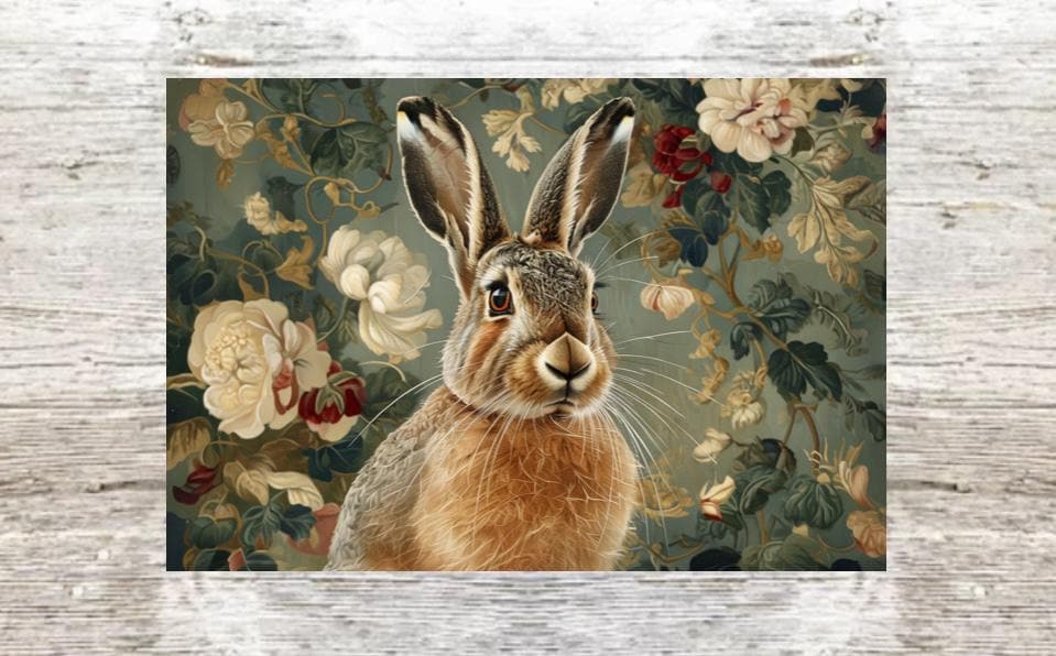A5 Rabbit Vivid Rabbit Print, Rabbit Print, Rabbit Poster, Framed or Unframed, A5 ...