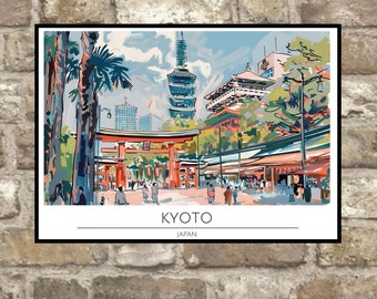 Kyoto  Travel Print, Kyoto Print, Travel Print, Framed or Unframed, A5 to A0, Kyoto - 35 Different sizes to choose from
